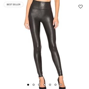 Spanx faux leather leggings. Worn twice. Size small. Black.